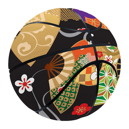 Japanese Hand Fan Pattern Print Basketball