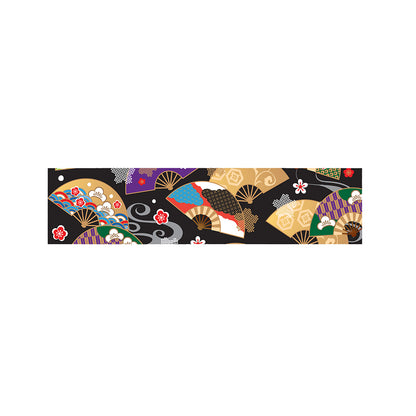 Japanese Hand Fan Pattern Print Bed Runner