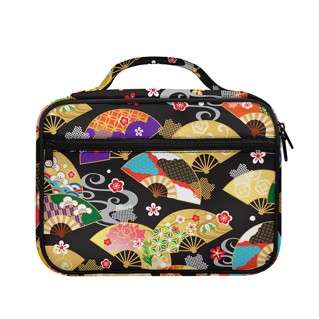 Japanese Hand Fan Pattern Print Briefcase Bible Bag