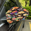 Japanese Hand Fan Pattern Print Car Side Mirror Covers