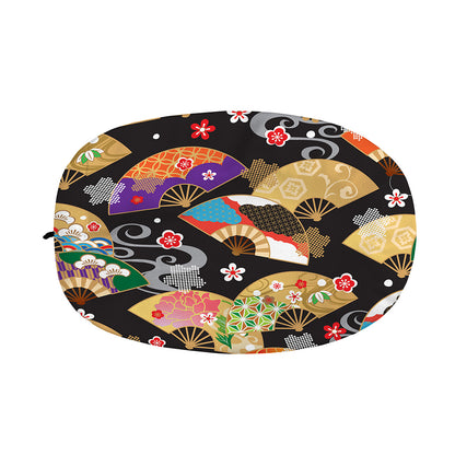 Japanese Hand Fan Pattern Print Car Side Mirror Covers