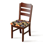 Japanese Hand Fan Pattern Print Chair Cushion Cover