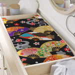 Japanese Hand Fan Pattern Print Changing Pad Cover