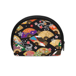 Japanese Hand Fan Pattern Print Coin Purse