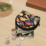 Japanese Hand Fan Pattern Print Coin Purse