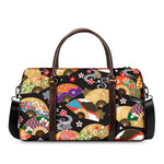 Japanese Hand Fan Pattern Print Duffle Bag