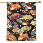 Japanese Hand Fan Pattern Print House Flag