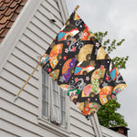 Japanese Hand Fan Pattern Print House Flag
