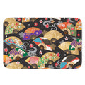 Japanese Hand Fan Pattern Print Indoor Door Mat