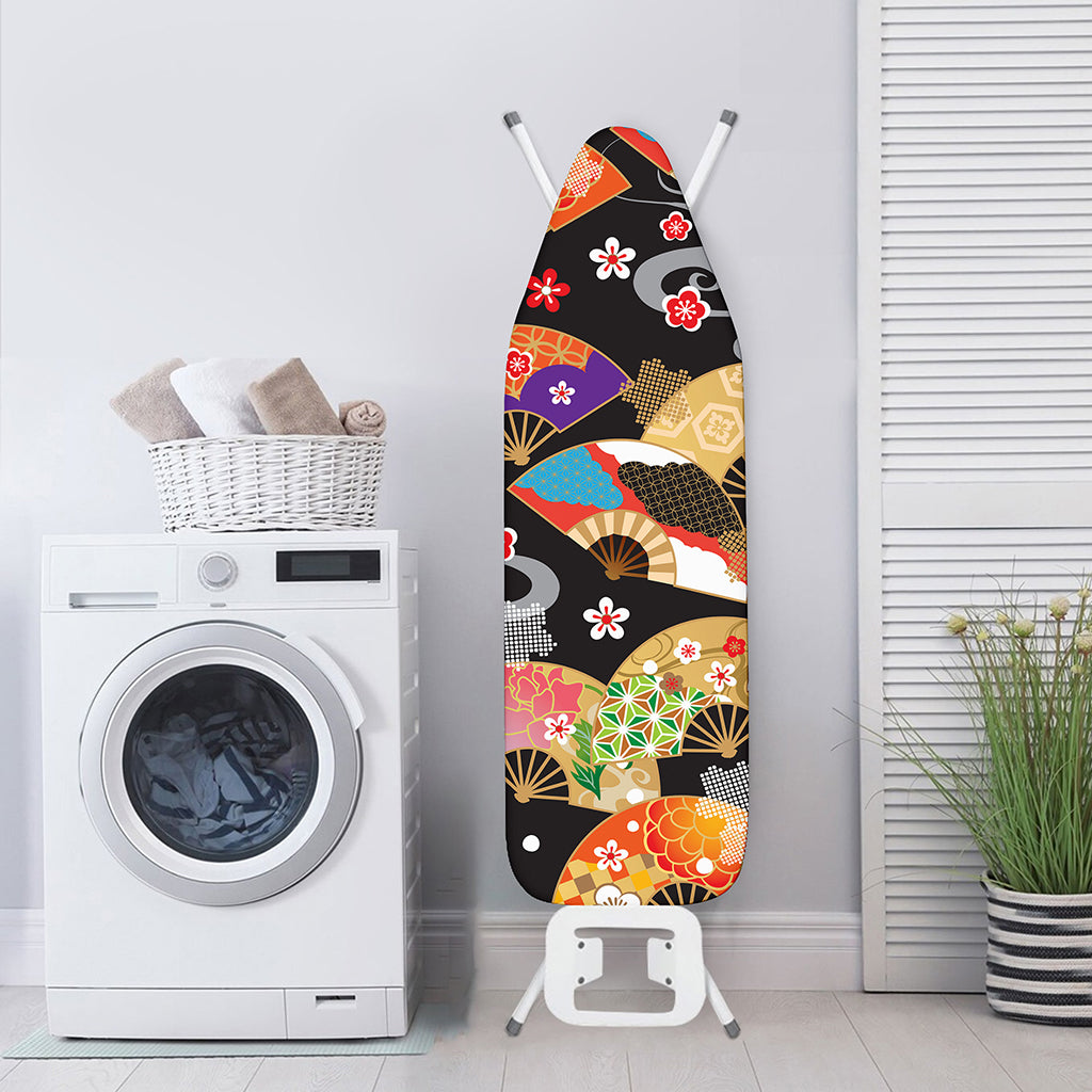 Japanese Hand Fan Pattern Print Ironing Board Cover