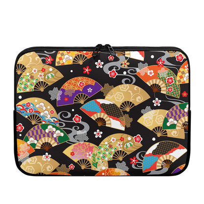 Japanese Hand Fan Pattern Print Laptop Sleeve
