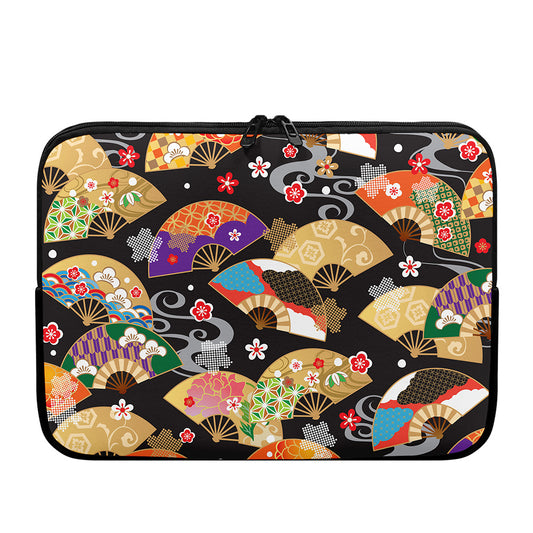 Japanese Hand Fan Pattern Print Laptop Sleeve