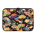 Japanese Hand Fan Pattern Print Laptop Sleeve