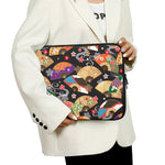 Japanese Hand Fan Pattern Print Laptop Sleeve