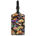 Japanese Hand Fan Pattern Print Luggage Tag