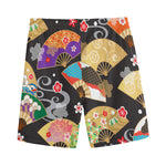 Japanese Hand Fan Pattern Print Men's Sports Shorts