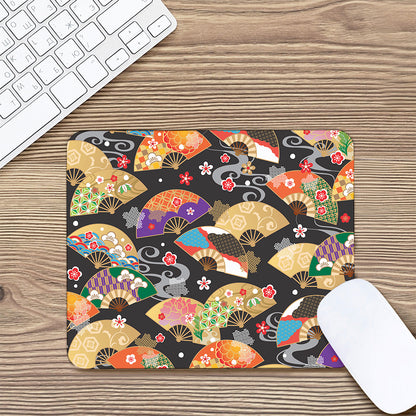 Japanese Hand Fan Pattern Print Mouse Pad