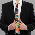 Japanese Hand Fan Pattern Print Necktie