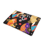 Japanese Hand Fan Pattern Print Pet Cooling Mat Cover