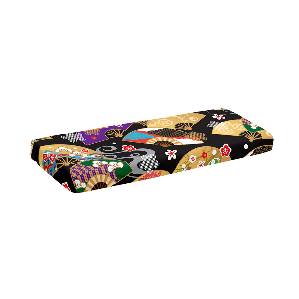 Japanese Hand Fan Pattern Print Piano Keyboard Cover