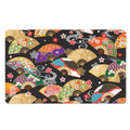 Japanese Hand Fan Pattern Print Polyester Doormat