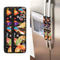 Japanese Hand Fan Pattern Print Refrigerator Handle Covers