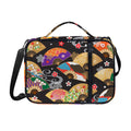 Japanese Hand Fan Pattern Print Shoulder Strap Bible Bag