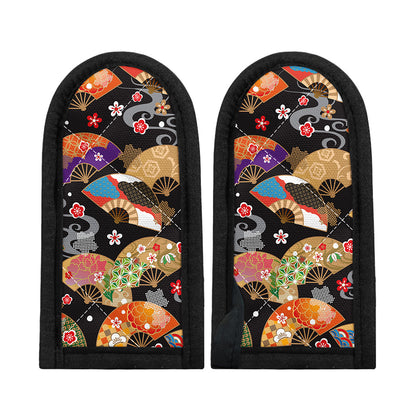 Japanese Hand Fan Pattern Print Skillet Handle Cover