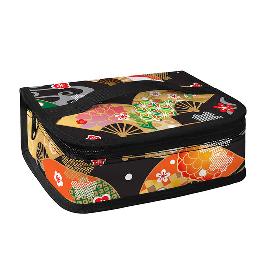 Japanese Hand Fan Pattern Print Small Lunch Bag