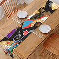 Japanese Hand Fan Pattern Print Table Runner