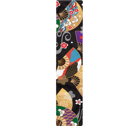 Japanese Hand Fan Pattern Print Table Runner
