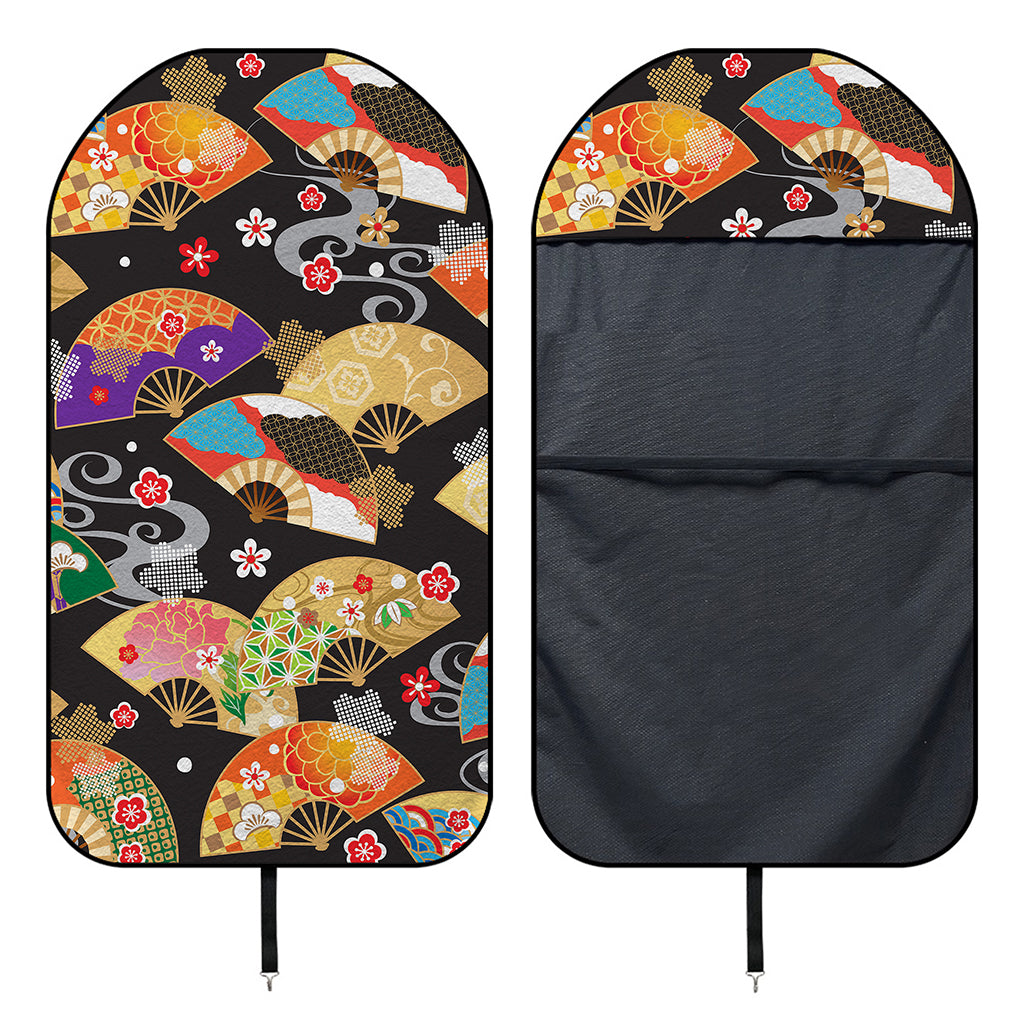 Japanese Hand Fan Pattern Print Waterproof Car Seat Cover