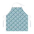 Japanese Kanagawa Wave Pattern Print Adjustable Apron