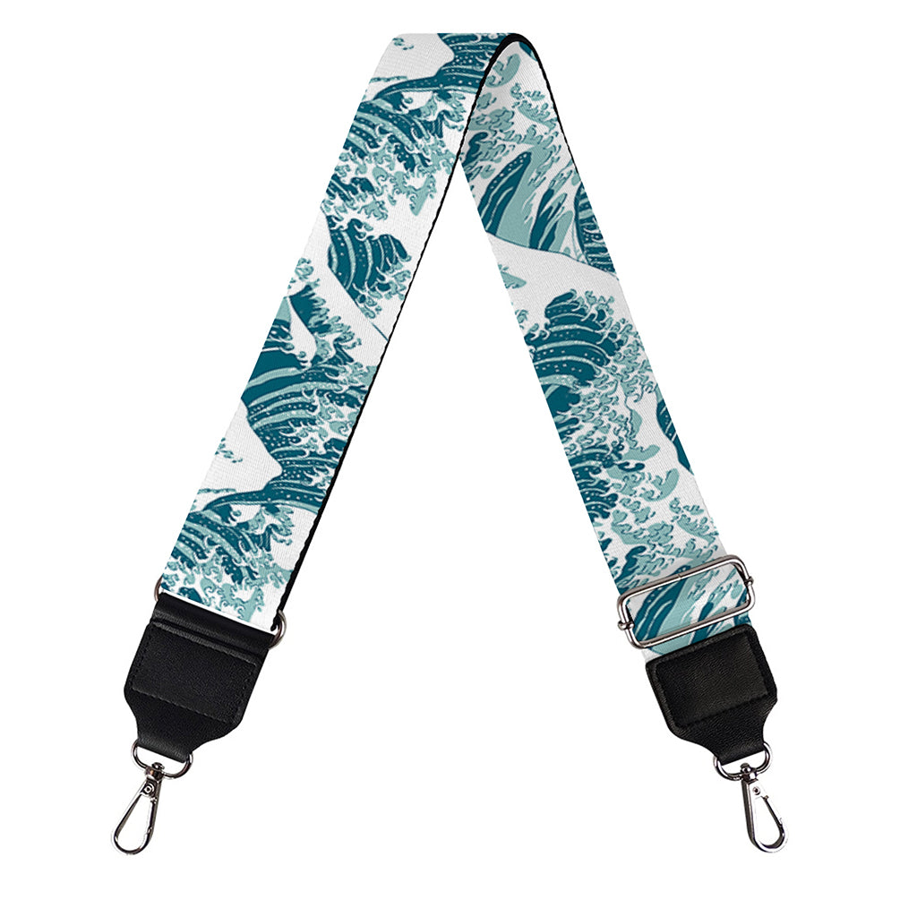 Japanese Kanagawa Wave Pattern Print Bag Strap