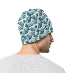 Japanese Kanagawa Wave Pattern Print Beanie