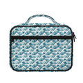 Japanese Kanagawa Wave Pattern Print Briefcase Bible Bag