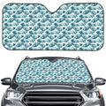 Japanese Kanagawa Wave Pattern Print Car Windshield Sun Shade