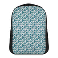 Japanese Kanagawa Wave Pattern Print Casual Backpack