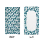 Japanese Kanagawa Wave Pattern Print Changing Pad Cover