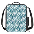 Japanese Kanagawa Wave Pattern Print Crossbody Lunch Bag