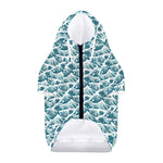 Japanese Kanagawa Wave Pattern Print Dog Zip Up Hoodie