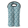 Japanese Kanagawa Wave Pattern Print Double Neoprene Wine Tote