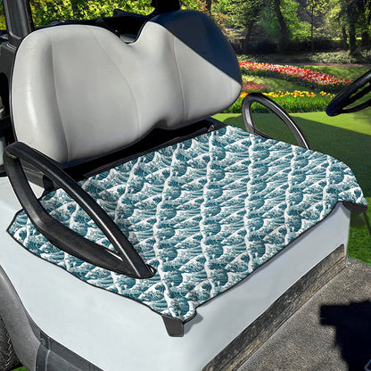 Japanese Kanagawa Wave Pattern Print Golf Cart Seat Cover