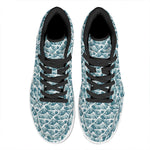 Japanese Kanagawa Wave Pattern Print High Top Leather Sneakers