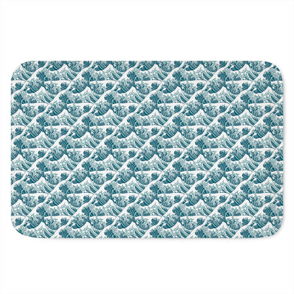 Japanese Kanagawa Wave Pattern Print Indoor Door Mat