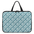 Japanese Kanagawa Wave Pattern Print Laptop Sleeve With Handle