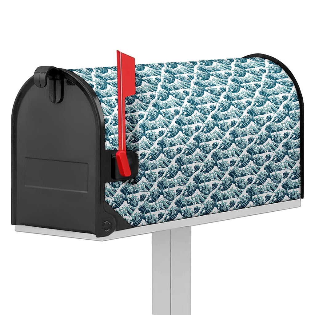 Japanese Kanagawa Wave Pattern Print Mailbox Cover