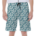 Japanese Kanagawa Wave Pattern Print Men's Beach Shorts