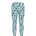 Japanese Kanagawa Wave Pattern Print Men's Leggings
