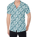 Japanese Kanagawa Wave Pattern Print Men's Shirt
